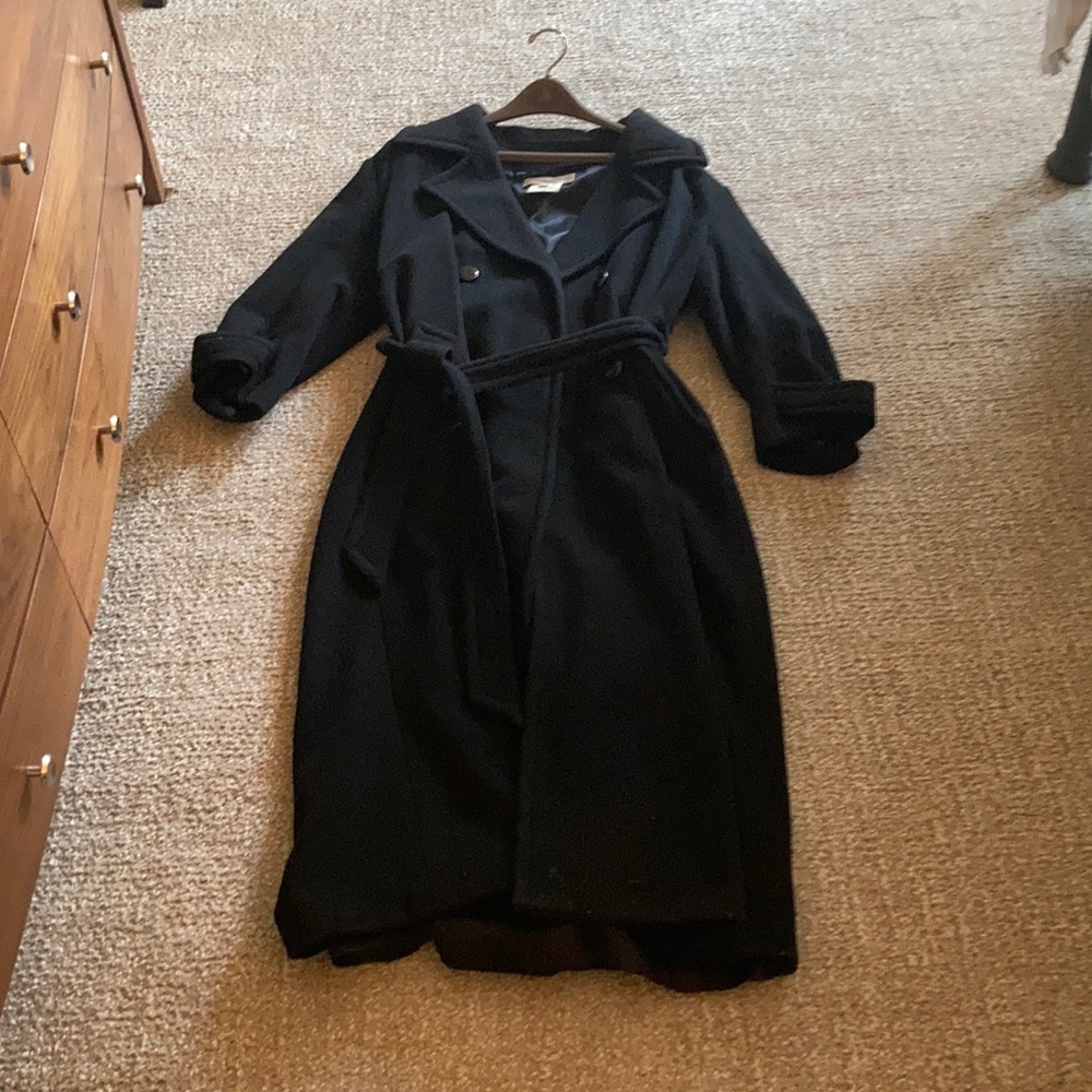 Yves Saint Laurent wool belted overcoat